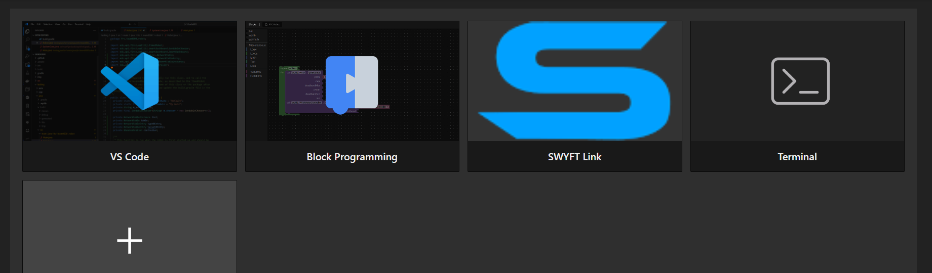 SystemCore home page. SWYFT Link tile.