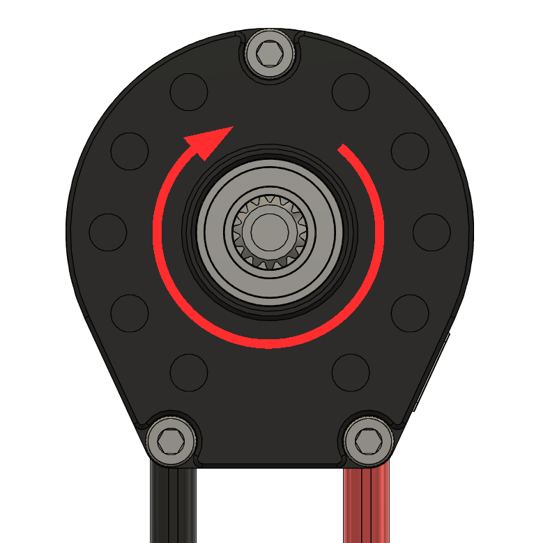 Clockwise, positive command, output face